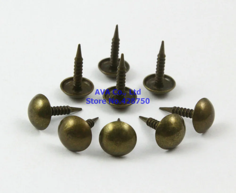 200 Pieces 8x15mm Antique Brass Upholstery Tacks Nails