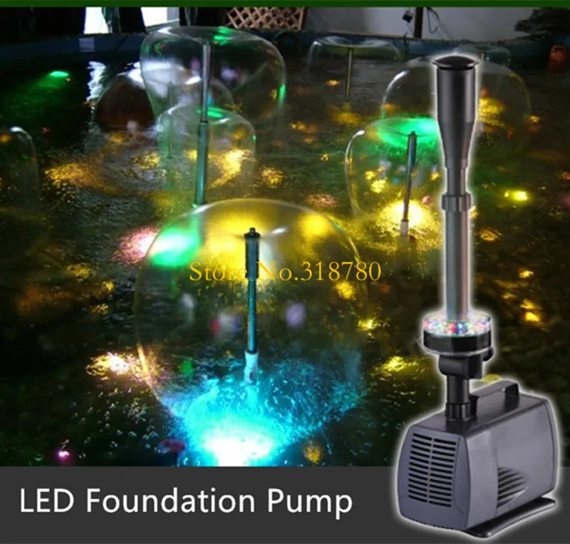 40W 45W Changing LED Aquarium Submersible Water Pump Garden Fish Pond Fountain Pump Led Lighting Fountains Maker