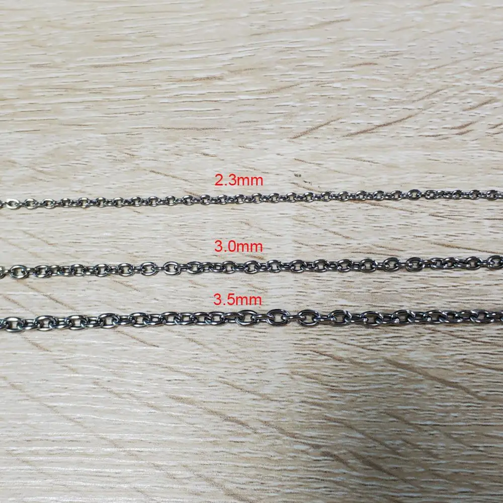 Mens Womens Titanium Rolo Cable Chain Necklace Non Tarnish Light Weight Hypoallergenic Choker 22\