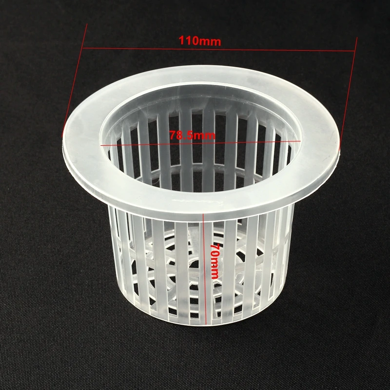 5pcs 110*78.5*70mm Mesh Pot Net Cup Vegetable Grow Basket Aquaponics Cup Hydroponic Pot Aeroponic Basket Green Thumb