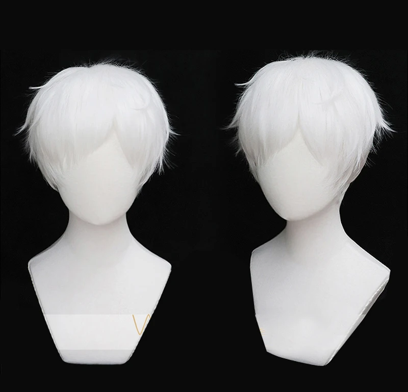 

Norman Cosplay Wig Anime Yakusoku no Neverland The Promised Neverland 22194 White Heat Resistant Synthetic Hair Wigs + Wig Cap