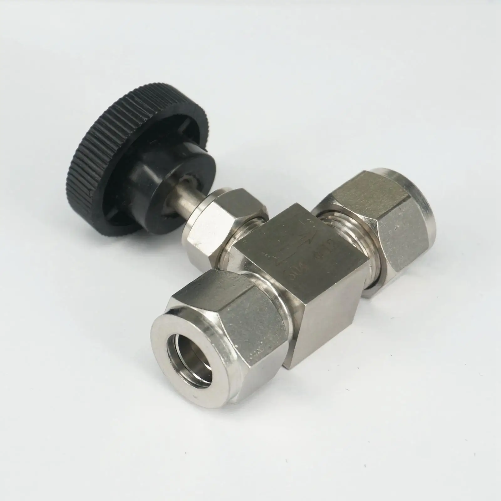 Fit Tube O/D 6mm 304 Stainless Steel Shut Off Valve Straight Flow Control Needle Valve Compression Fitting 6.4 Mpa