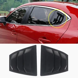 For Mazda 3 Axela 4Dr Sedan 2014 2015 2016 2017 2018  Car Rear Window Side Louvers Vent Trim Car Accessories Matte Black ABS