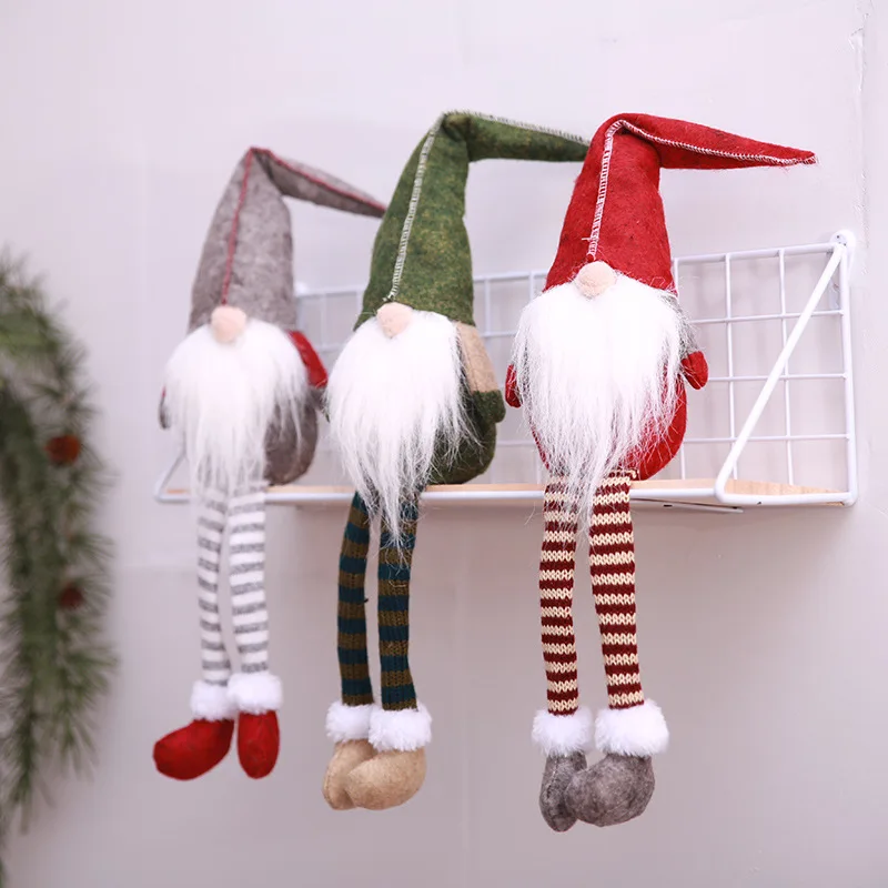 Christmas Festival Decoration Cartoon Cute Long Leg Elf Window Pendant New Year Christmas Tree Decoration for home Spree-60329