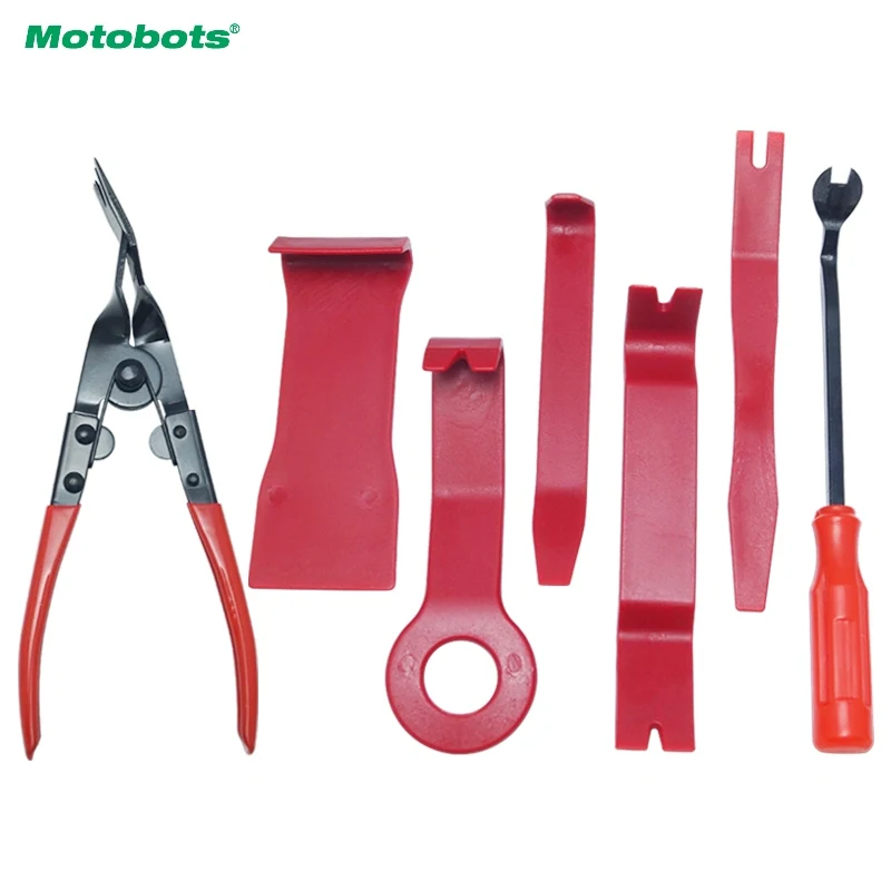 

MOTOBOTS 7pcs/set Auto Stereo Interior Cleaner Door Panel Trim Dashboard Removal Opening Pry Tool Set DIY Car Repair Tool Kit