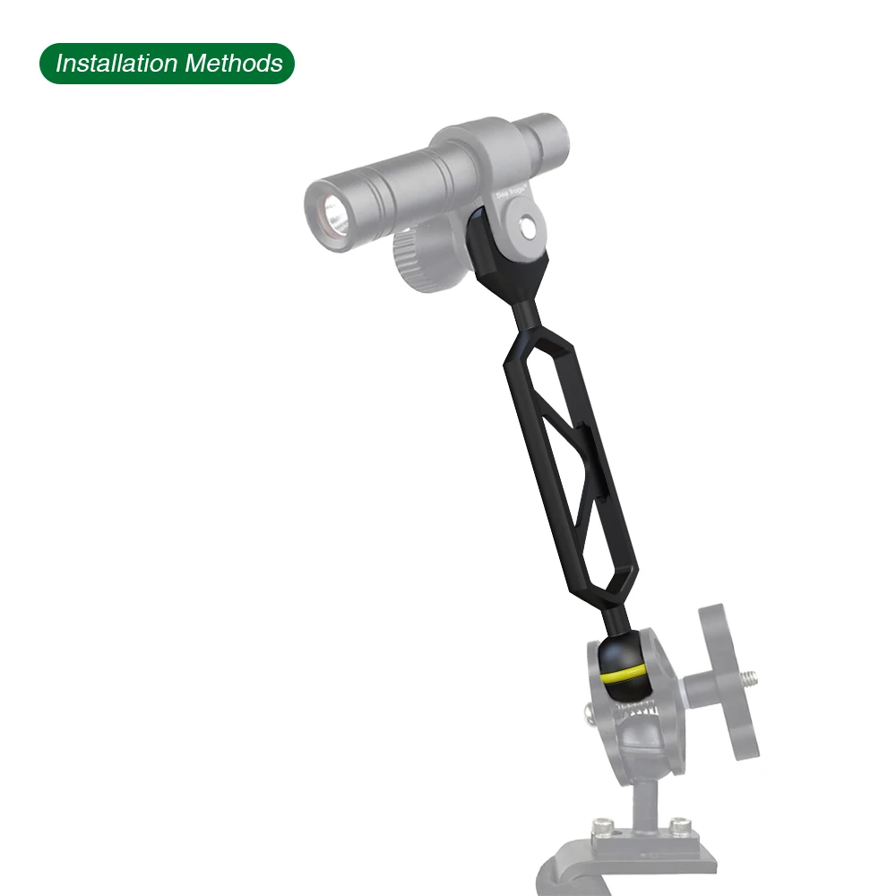 الغوص كاميرا مشتركة الكرة الذراع YS محول نظام ل ستروب صينية توصيل التصوير تحت الماء ملحق تمديد الذراع 6 8 بوصة