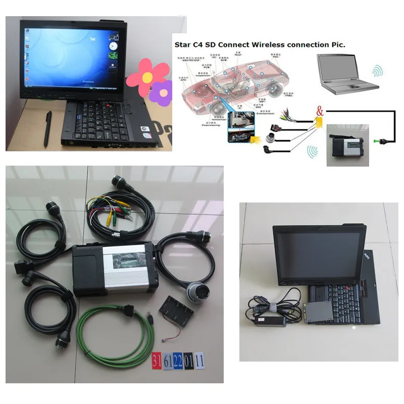 For MB Diagnostic tool MB Star C5 SD connect + X20t i5 Touch screen laptop + software 360GB SSD V2023.09 mb sd c5 ready to work