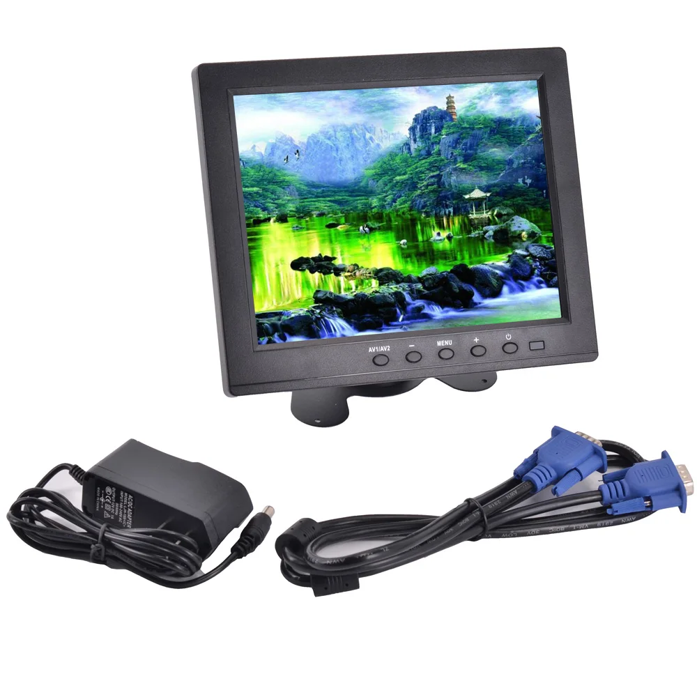 

HD 8'' inch LCD 800*600 Resolution Screen Car Monitor VGA AV Digital Display For Camera + Remote Control