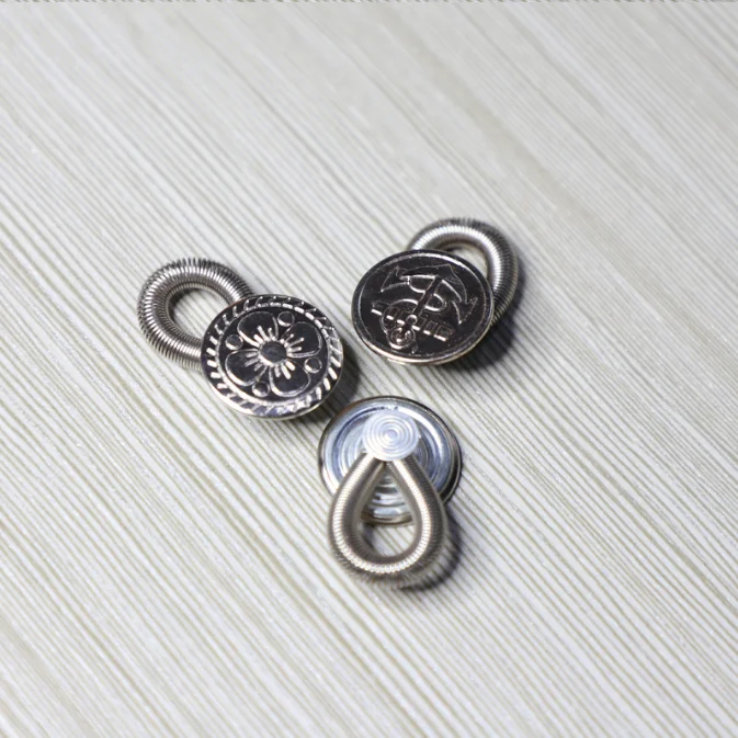 6pcs Metal Shirt Collar Extenders, Stretch Collar, Waistband Expander, Wonder Jeans Extension Buttons