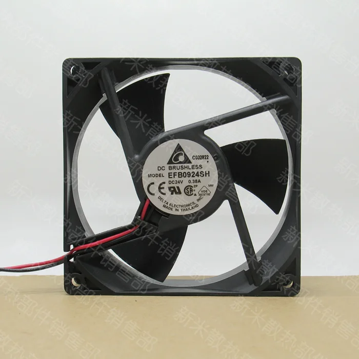 

Delta Electronics EFB0924SH DC 24V 0.38A 92x92x25mm 2-wire Server Cooling Fan