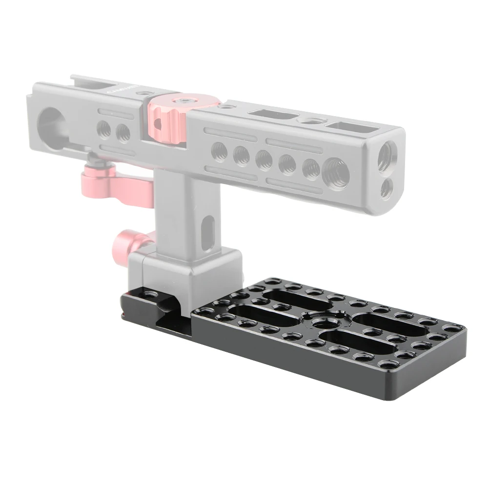 CAMVATE Aluminum Camera Baseplate Cheese Plate With NATO Rail Mount & 1/4\