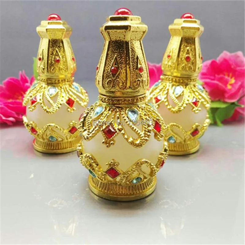 

empty 12ml golden pattern Egyptian Perfume Bottle luxury elegant Handmade Perfume Bottle for women gift Restoring Ancient Ways