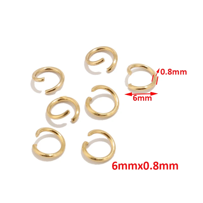 Stainless Steel Gold Open Ring 3.5mm 4mm 5mm 6mm 7mm 8mm 9mm Jump s DIY Making Jewelry Connector Accessoires  Findings
