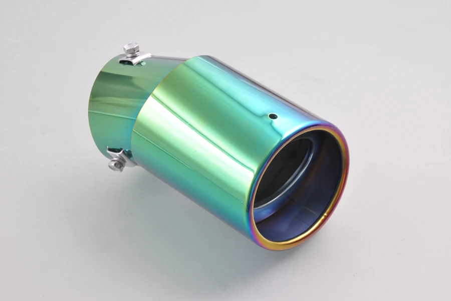 For Universal Adjustable Colorful Exhaust Muffler Tail Tip Pipe 58-70mm Inner Dia  [QPA134]