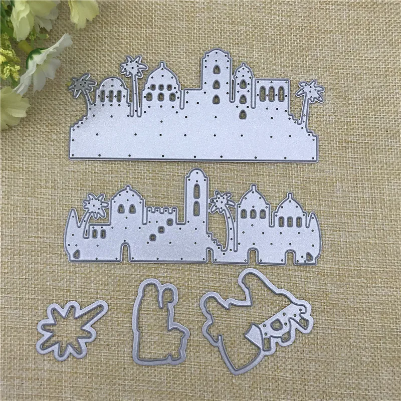 5Pcs/lot Bethlehem Metal Cutting Dies Embossing Stencil Card Album Scrapbooking DIY Template Punch Craft