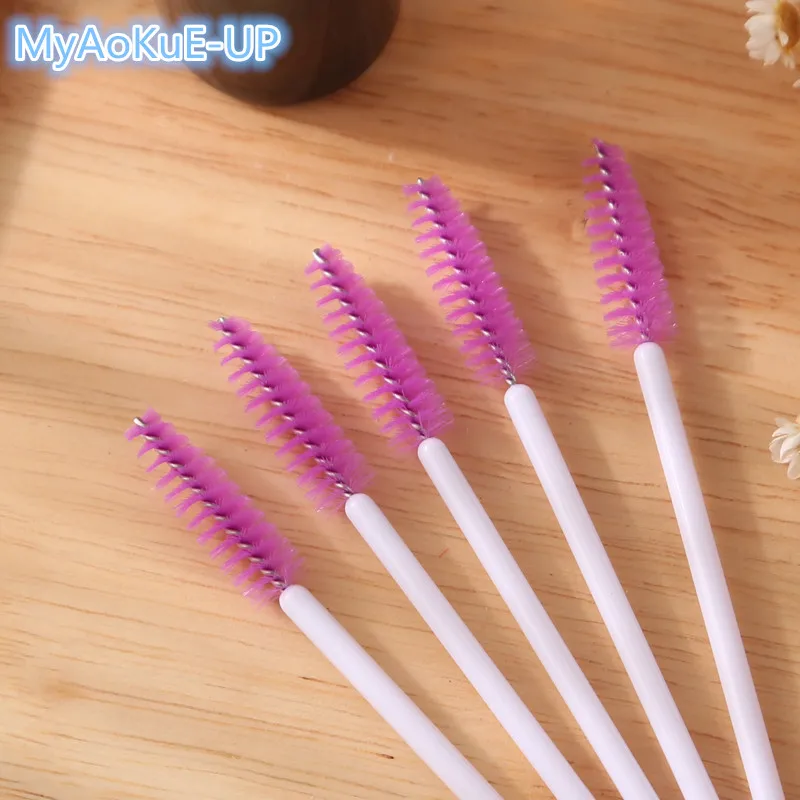 50 pcs/lot Nylon Material Disposable Brushes For Eyelash Extension Eyelashes Mascara Wands Applicator Makeup Tools