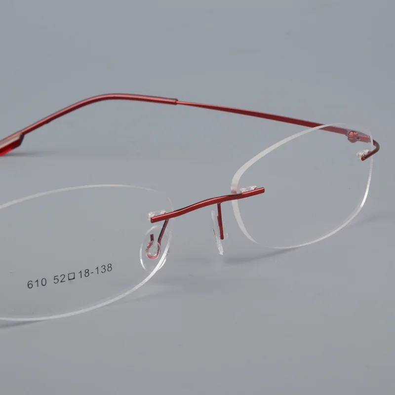 BCLEAR Rimless Glasses Frame Women Titanium Alloy Ultralight Eyeglasses Prescription Frameless Eyewear Myopia Optical Frame