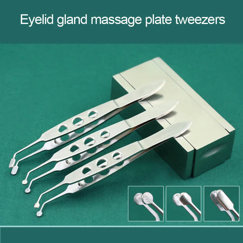 Ophthalmic palpebral gland massage tweezers clamp meibomian gland flap eyelid surgeryl tool forceps clip fat eye apparatus