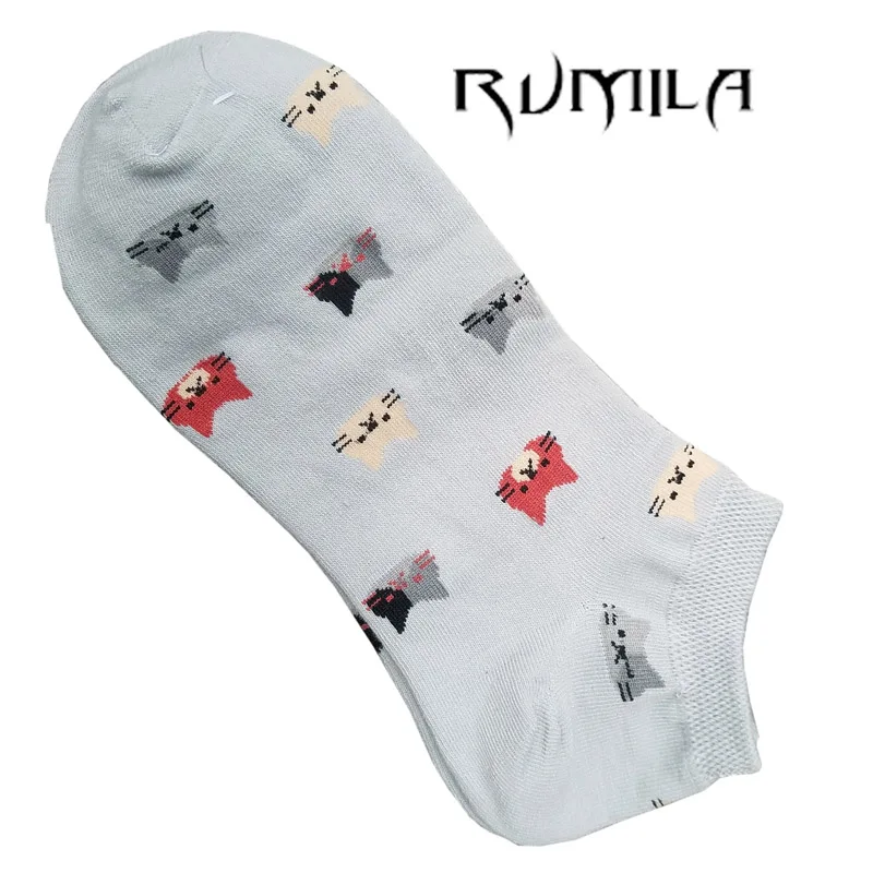 CAT Quente confortável algodão fibra de bambu menina meias das mulheres tornozelo baixo feminino cor invisível menina menino hosier 1pair = 2pcs WS79