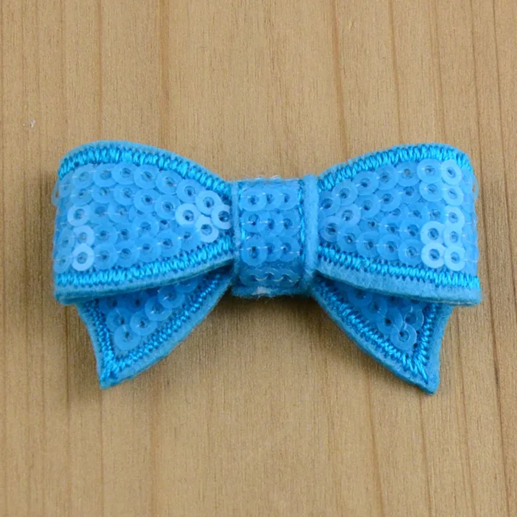 100 pcs/lot , Mini Sequin Bows , Wholesale Sequin Bows , Bow Knot Applique Mini Bows