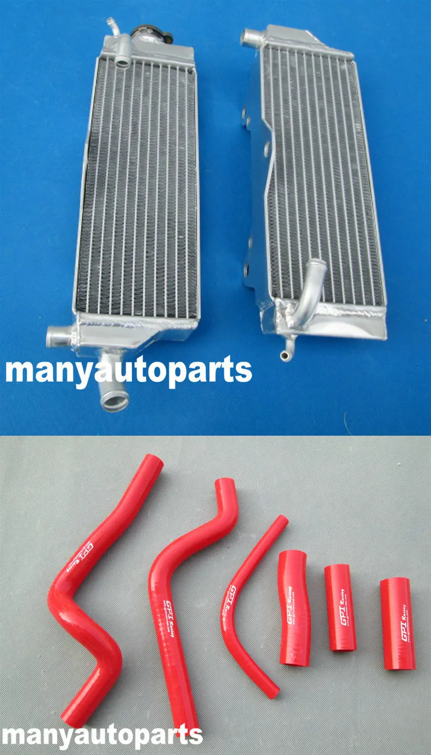 Right&Left aluminum radiator with white  hose for Honda CR500 CR500R CR 500 R CR 500R 1989 89