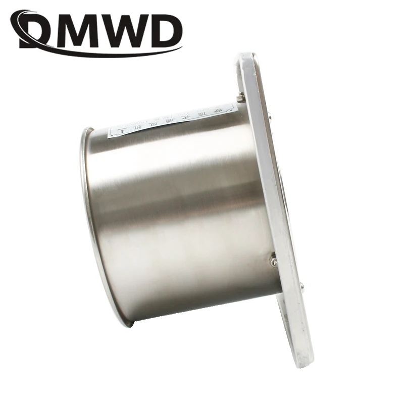 DMWD Stainless Steel 4 Inch Exhaust Fan 4\'\' Toilet Kitchen Bathroom Hanging Wall Window Duct Fan Air Ventilator Extractor Blower