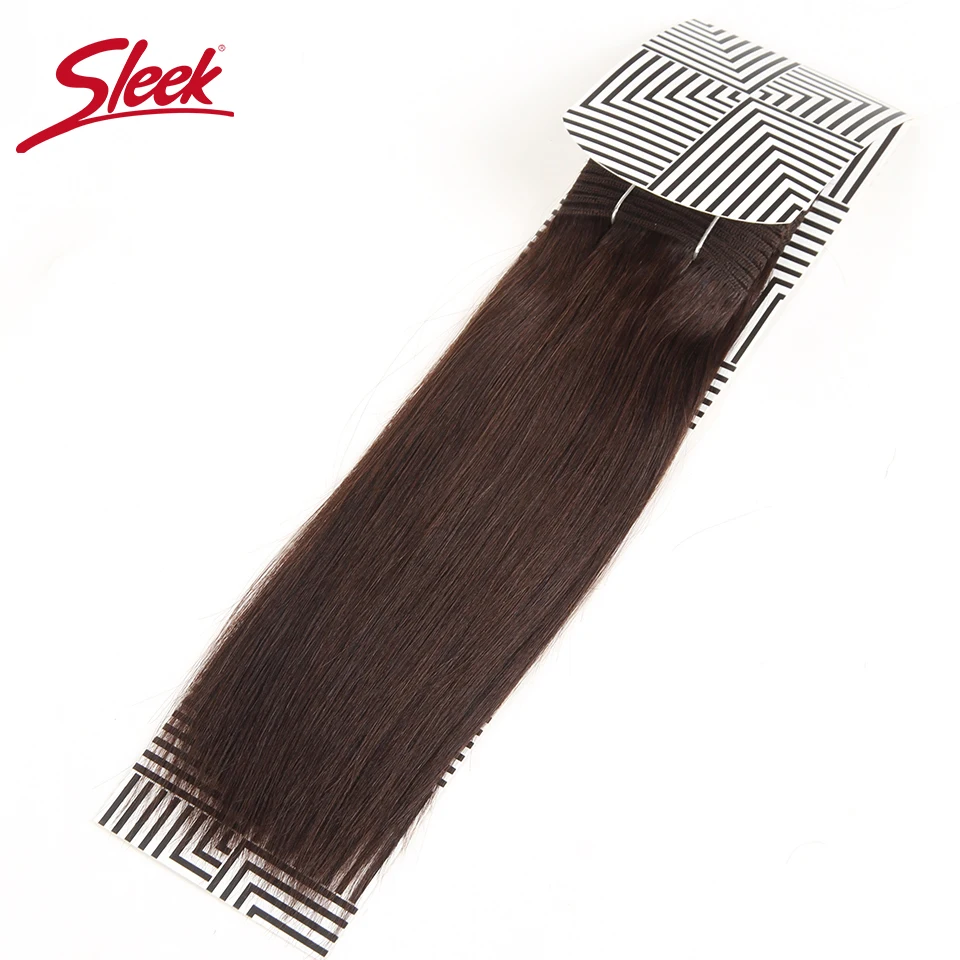 Sleek-Silky Weave Straight Brazilian Hair Bundles, Double Drawn, Natural Remy, Preto e Escuro, 1B #, 2 #, 4 #