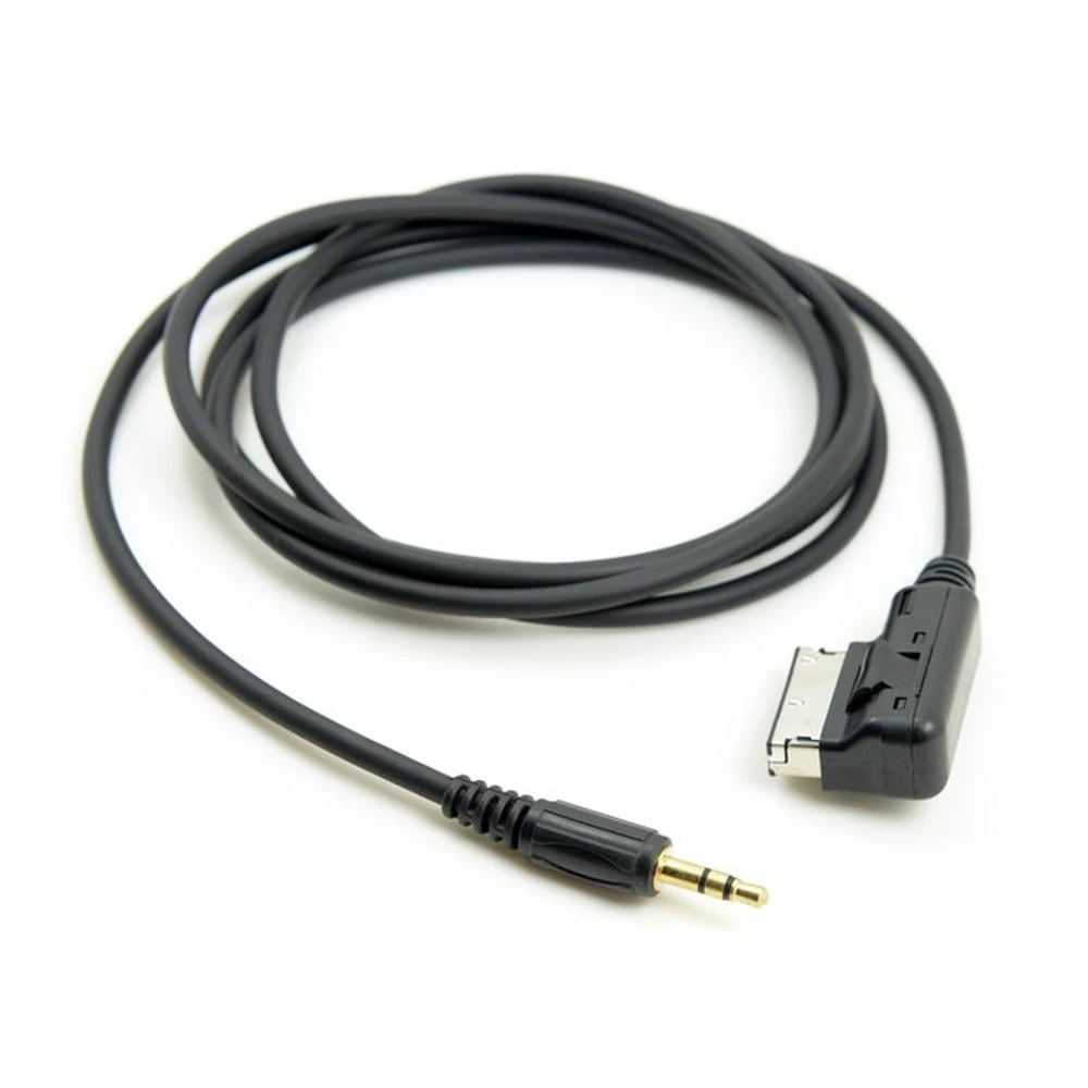 Black Music Interface AMI MMI to 3.5mm Audio AUX Cable for VW and Audi A3 A4 A5 A6 A8 Q3 Q5 Q7 Car MP3 Player view 3