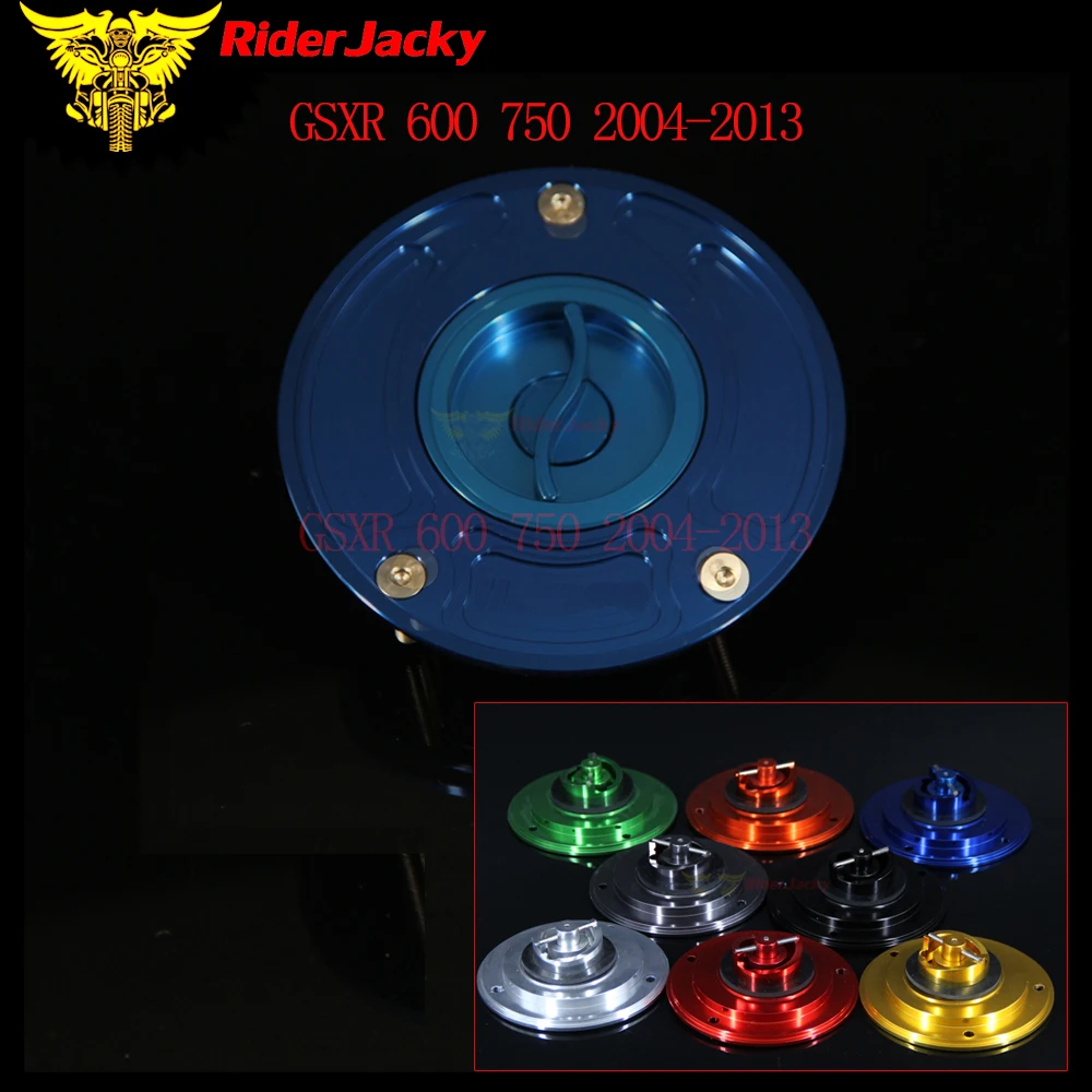 

RiderJacky Motorcycle Keyless Fuel Tank Gas Cap Cover For Suzuki GSXR 600 750 2004-2013 2012 2011 2010 2009 2008 2007 2006 2005