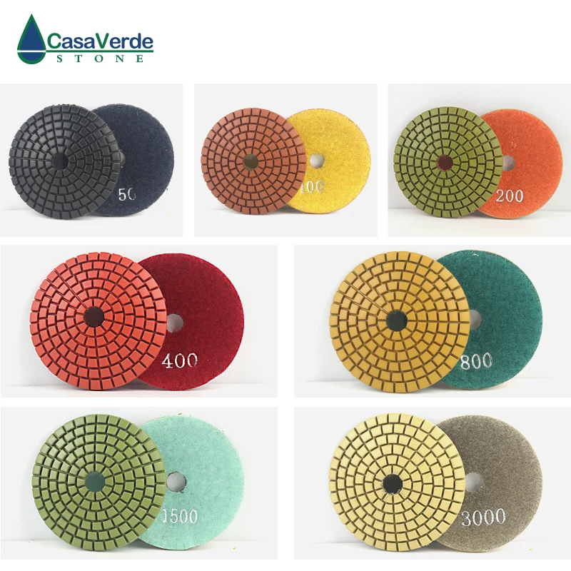 Diamond Convex Polishing Pad 8pcs Bowl Arc Type Diamond Polishing Pad For Marble Granite With Backer Pad Convex Disc