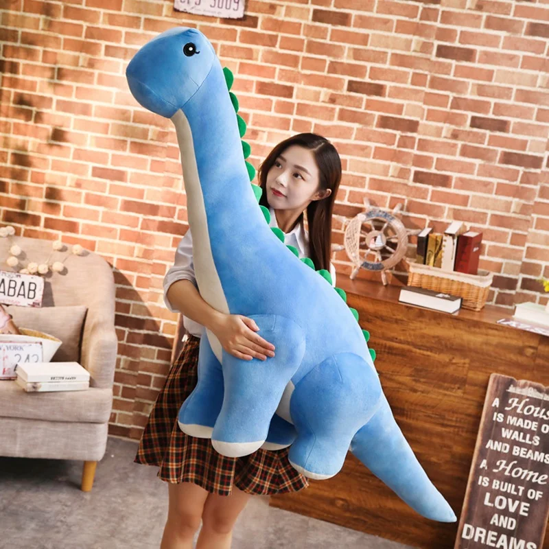 

1pc 60/80cm Cartoon Cute dinosaur Long neck Plush Toy soft animal Stuffed doll High quality Kawaii christmas gift for children