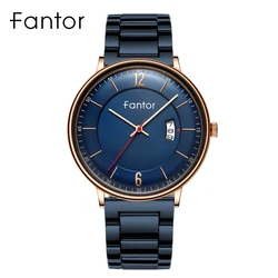 Fantor 2020 New Man Luxury Brand Men's Casual Quartz Wristwatch Stainless Steel Waterproof Business Male Top Quality Clock Watch