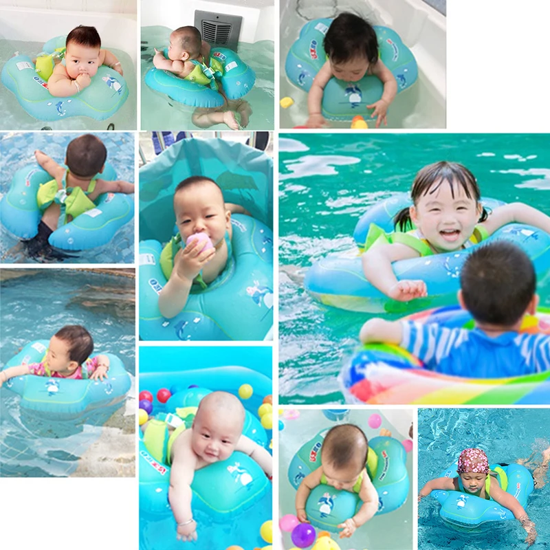 Baby Inflatable Ring Infant Armpit Floating Baby Float Kids Swim Pool Accessories Double Circle Bathing Inflatable Raft Ring Toy