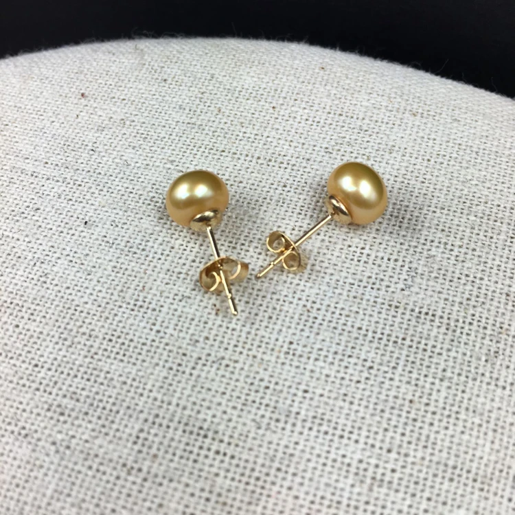 Natural Freshwater Pearl Stud Earrings Real 925 Sterling Silver High Quality Pearl Earring