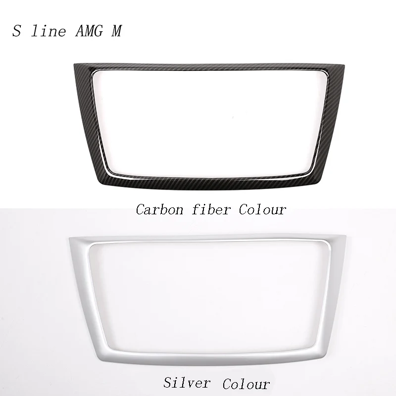Cubierta de Panel de CD de aire acondicionado de fibra de carbono para coche, embellecedor de pegatina para Mercedes Benz ML X166 GLE W166 GLS GL,