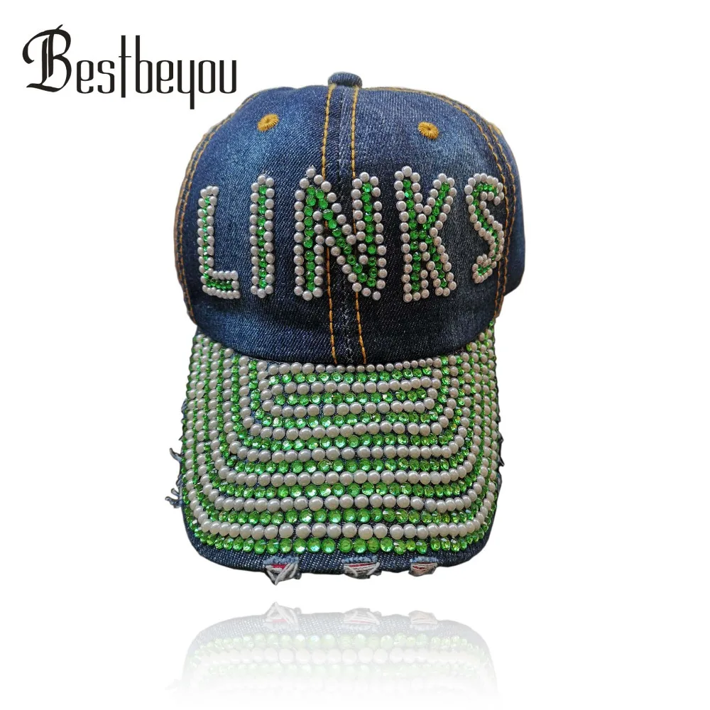 made custom baseball Links custom Logo Denim cap Hat