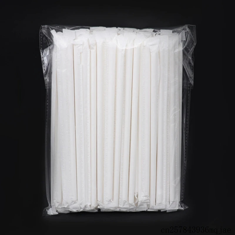 

6000pcs Paper Wrapped Straws Solid Plain Straws White Party Drinking Straw for Restaurant Coffee Bar