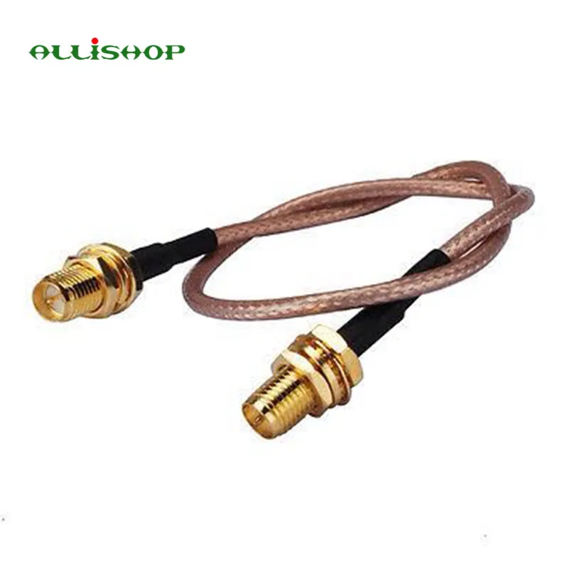 ALLiSHOP 0-6Ghz pigtail RP SMA female brooches plug to RP SMA female brooches plug low loss RG316 cable for FPV wifi router