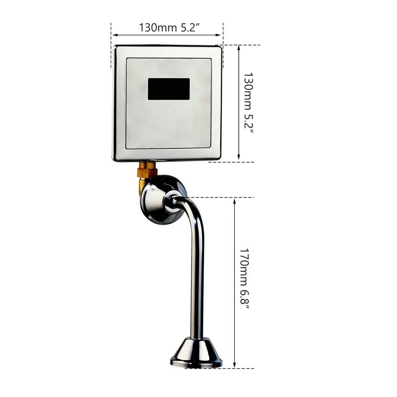 Imagem -06 - Kemaidi Sensor de Mictório Automático para Banheiro Acessórios para Banheiro Válvula de Descarga Montagem na Parede Mictório de Boa Toque