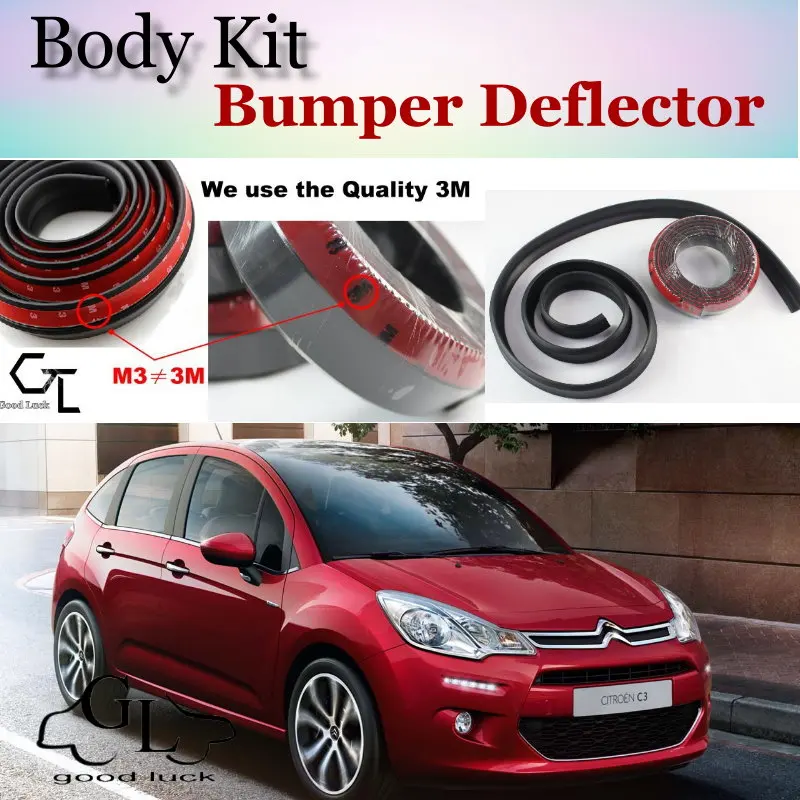 Bumper Lip Deflector Lips For Citroen C3 / C3 Picasso Front Spoiler Skirt For TopGear Fans Car Tuning View / Body Kit / Strip