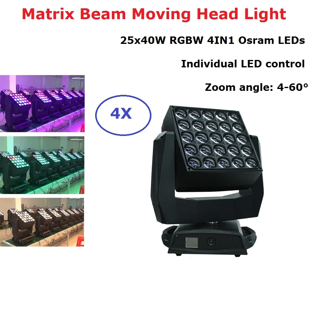 25X40W LED Lyre Moving Head Light RGBW Oras-m Lamp Matrix Beam Moving Head LED Light DMX Party Light Dj Stage Light Night Club