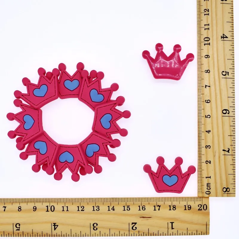 10 PCS Crown Strawberry Flatback PVC Accessory Fit Bracelets/Clog/Phone Case/Hair Accessory Charms Kids Girls Gift