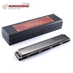 KONGSHENG  Woodwind Instrument Mouth Organ Tremolo Harmonica 24-holes Hot Sale Key of C for Beginners #C/D/#D/E/F/#F/G/#G/A/#A/B
