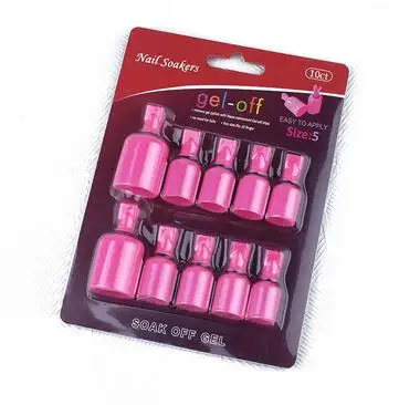 10 UNIDS Soaker Caps Clip Conjunto de Herramientas de Uñas Nail Polish Remover Soak Off Gel UV Esmalte de uñas herramienta