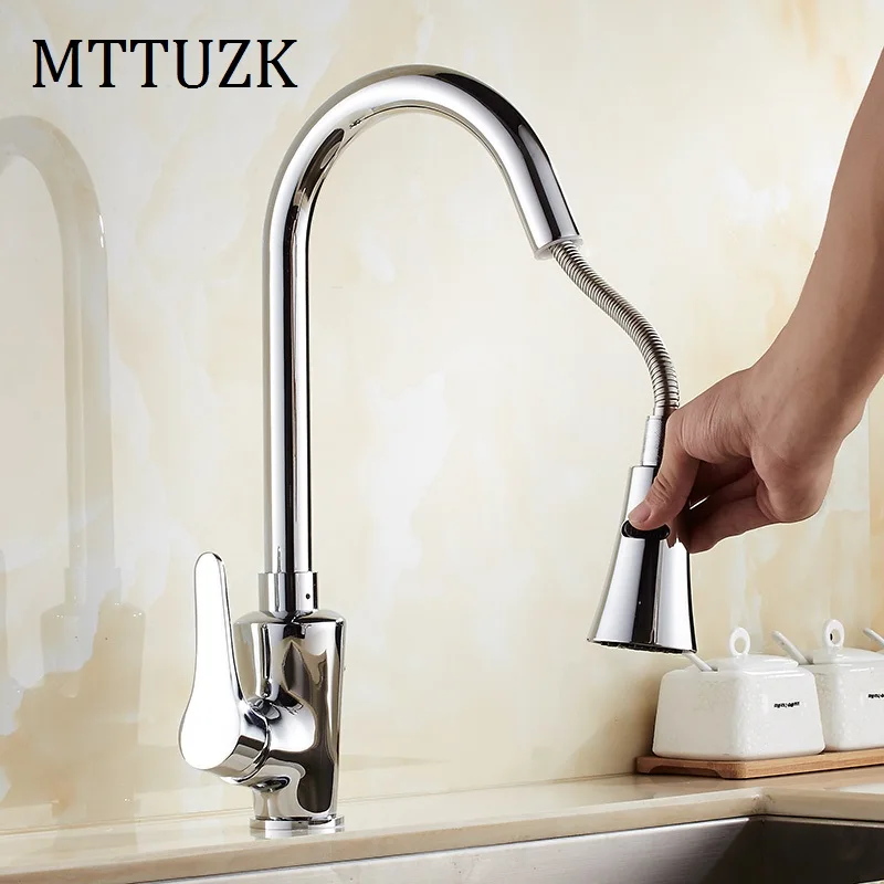 

kitchen Vidric Faucet Promotion New Oil Bubbed Bronze Pull Out Black basin Faucet Hot and Cold Sink Mixer Tap Swivel Spout