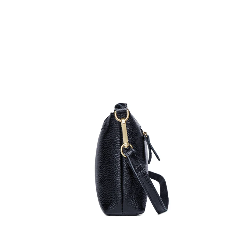 ZOOLER  Female Genuine Leather Shoulder Bags Winter Black Color Crossbody Functional Black Mobile Phone Bag Purse Small #z189