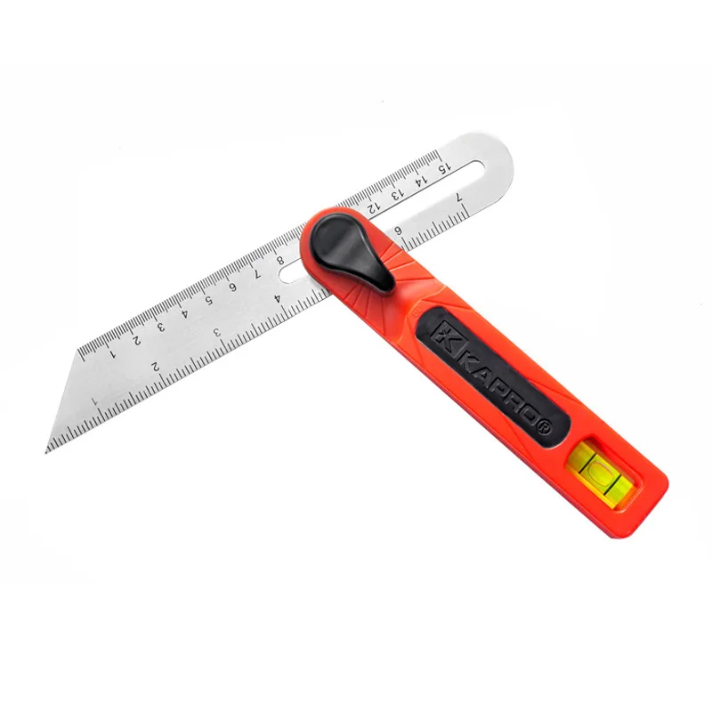 KAPRO New High Sensitivity Adjustable Spirit Bubble Level Measuring Instrument Stainless Steel Marking Angle Level Ruler