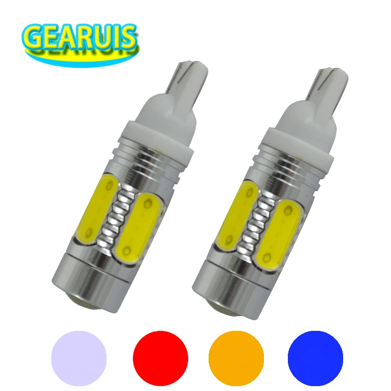 

2pcs High power T10 COB 7.5W LED Flood 194 168 W5W 5W5 Car Wedge Packing Light C10W Door Light White Red yellow Car Styling