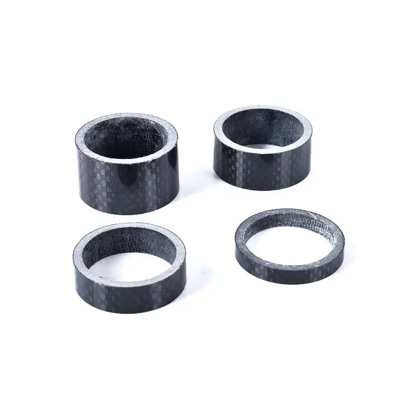 BXT Full Carbon Fiber 3K Glossy Spacer Headset Fork Washer, Bicycle Parts, 1 1/8 \