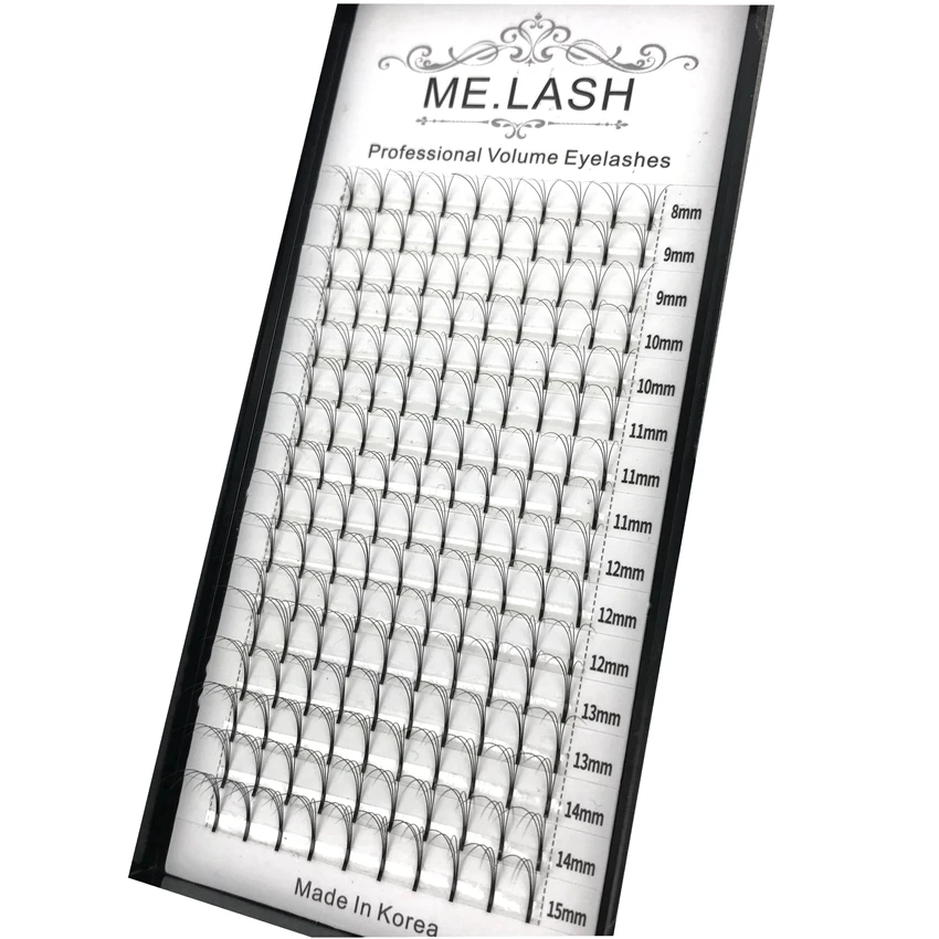 2 Trays 16 Lines Mixed Lengths 8mm to 15mm Premade Volume Lash Fans 3D 4D 5D Semi Permanent Eyelash Extensions Mink Eyelashes